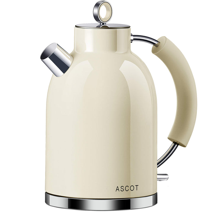 ASCOT Wasserkocher Edelstahl, Elektrischer Wasserkessel Geschenke für Männer/Frauen/Familie 1,5 lite