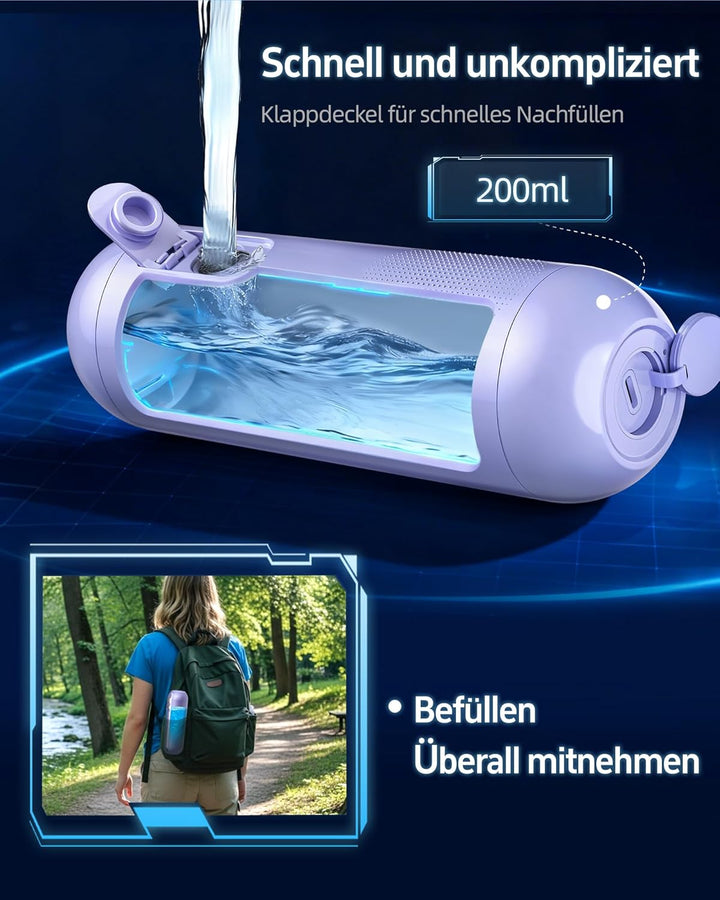 Elektrisches Bidet Tragbares 200ml,Wiederaufladbar Reise Po Dusche,Mobiles Bidet Handbrause Faltbare