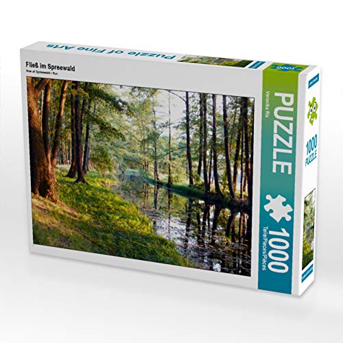 CALVENDO Puzzle Fliess im Spreewald 1000 Teile Lege-Grösse 64 x 48 cm Foto-Puzzle Bild von Veronika