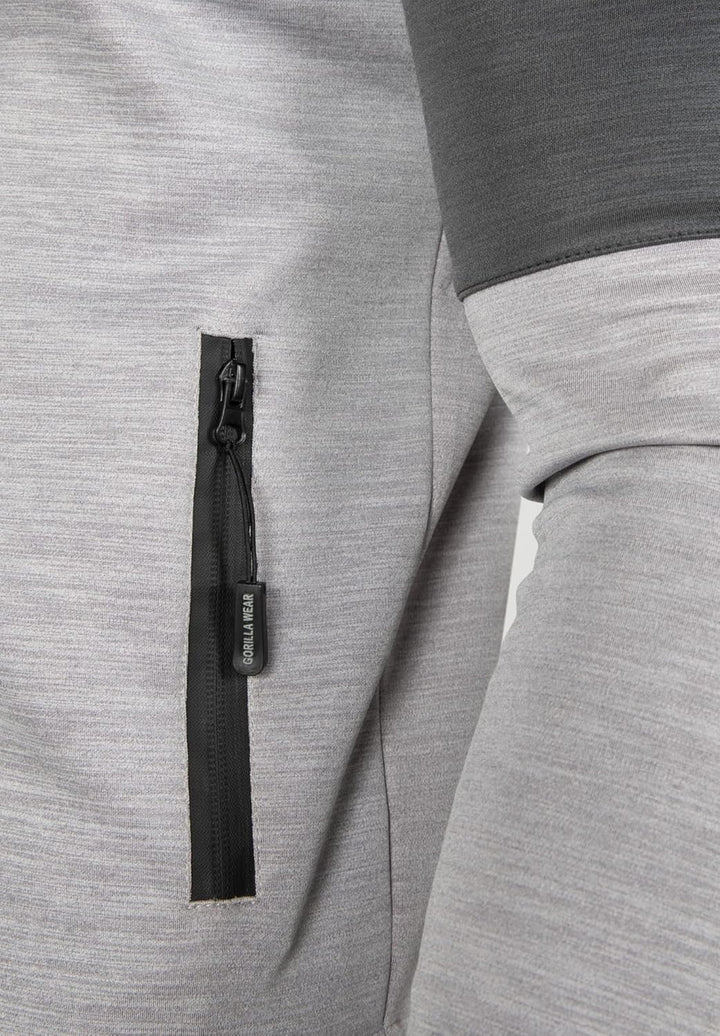 Gorilla Wear - Sullivan Track Jacket - Schwarz - Bodybuilding Sport Alltag Freizeit mit Logo Aufdruc