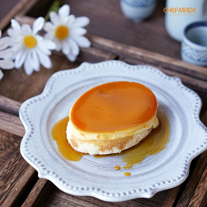 CHEFMADE Mini Käse Kuchen Pan Set, 3,7-zoll 4Pcs Nicht-Stick Oval Kuchen und Loaf Backformen für Ofe