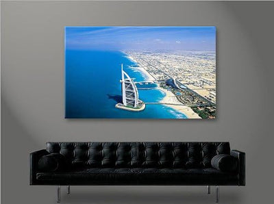 islandburner Bild Bilder auf Leinwand Dubai 1p Burj Luxus Hotel XXL Poster Leinwandbild Wandbild Dek