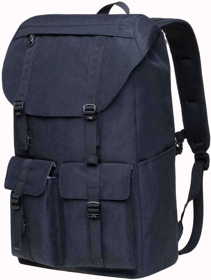 KAUKKO Vintage Unisex Rucksack Studenten 17 Zoll Backpack für 14" Notebook Lässiger Alltagstasche,45