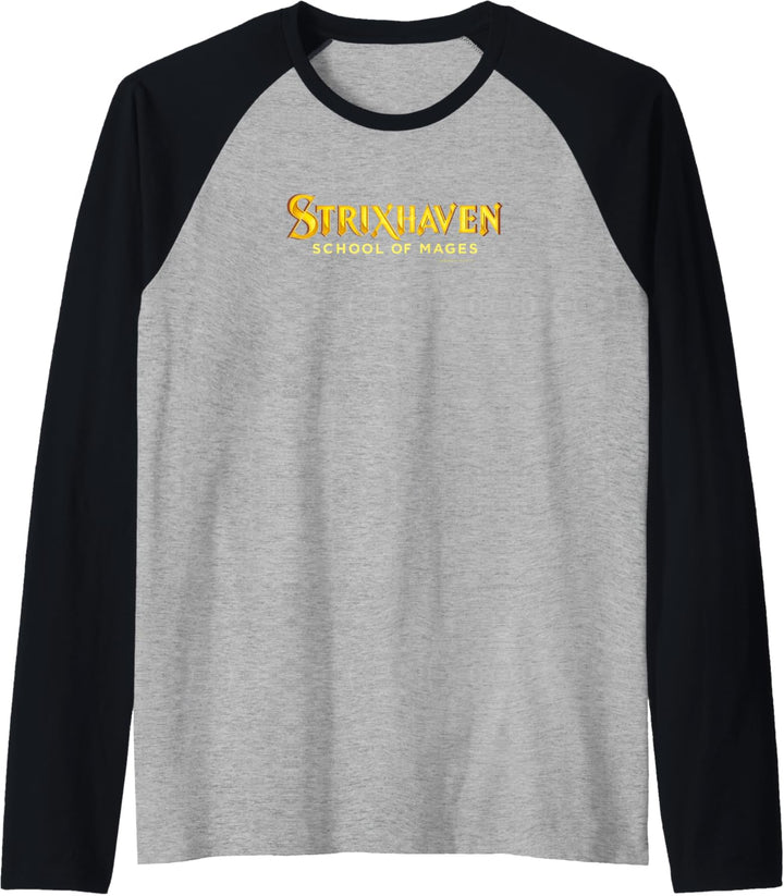 Magic: The Gathering Strixhaven Chest Logo Gold Raglan