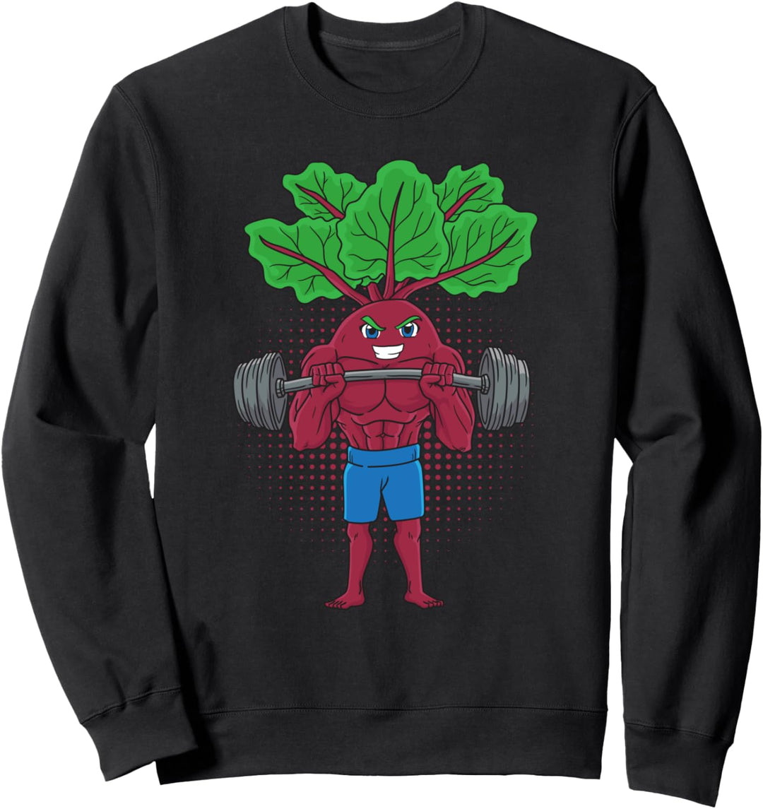 Rote Bete Bodybuilding Fitness Vegan Bodybuilder Sweatshirt