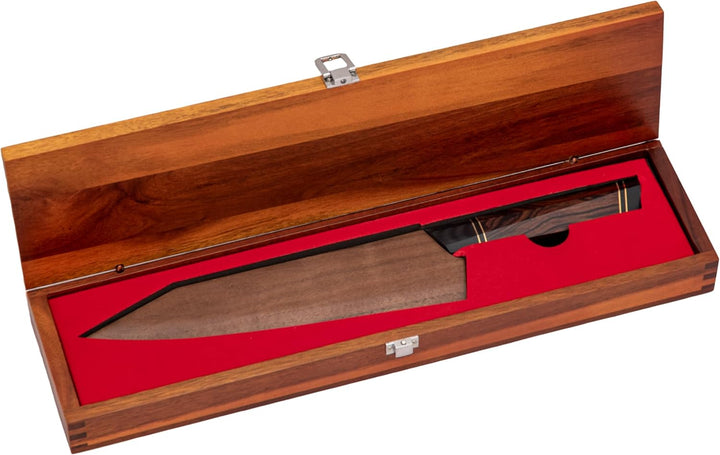 BABOSSA® Damast Chefmesser 21.5cm aus 110 Schichten echtem Damaszener Stahl mit Wüsteneisenholzgriff