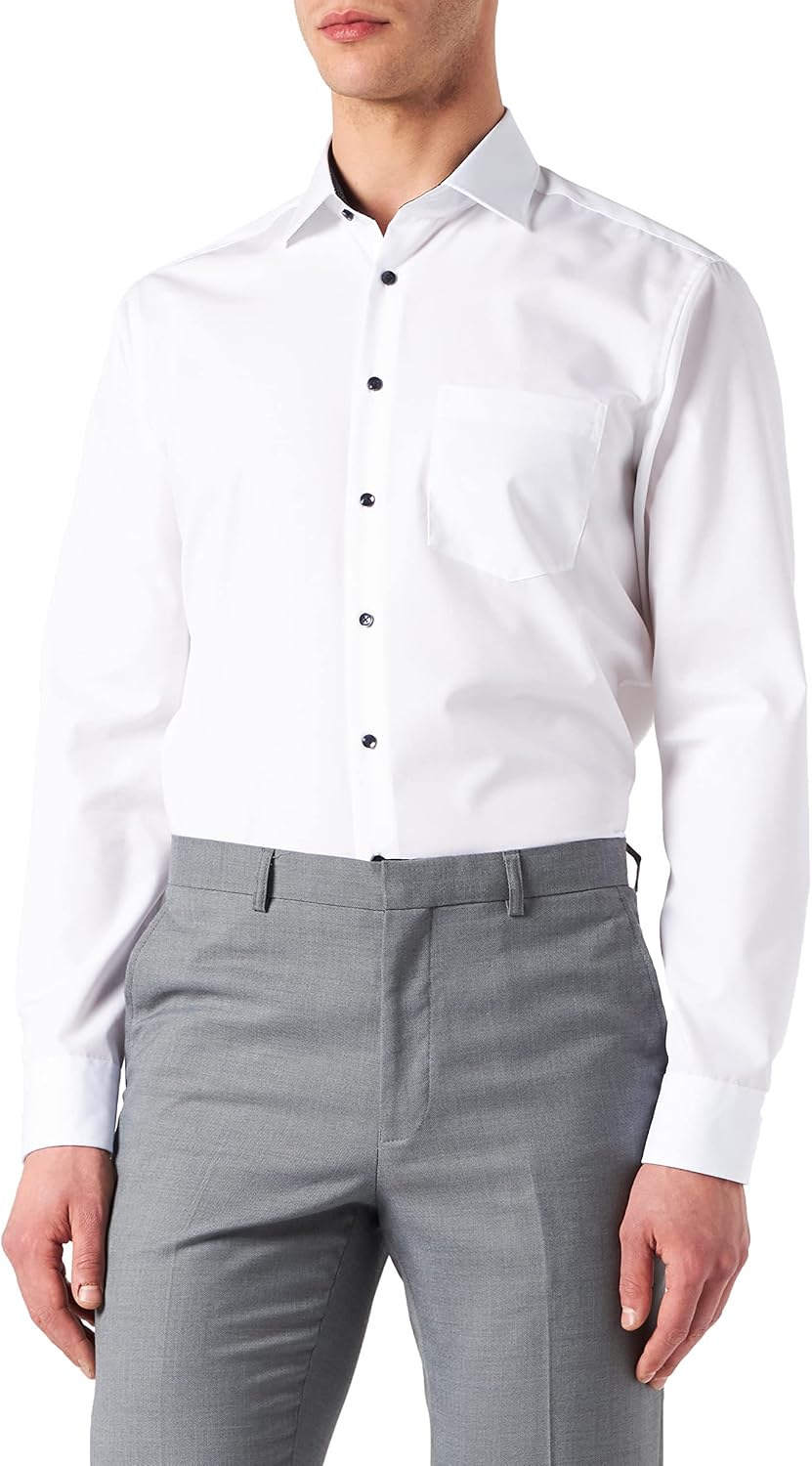 Seidensticker Herren Business Hemd Set - Doppelpack Hemden - Regular Fit - Bügelfrei - Kent Kragen -