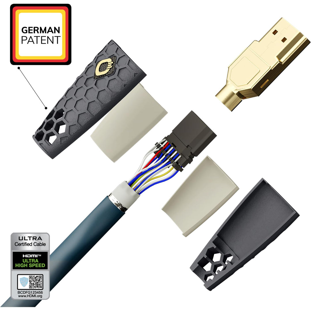Oehlbach Flex Evolution - Patent Knickschutz - 8K Ultra High-Speed HDMI Kabel - UHD 60Hz 4320p / 4K