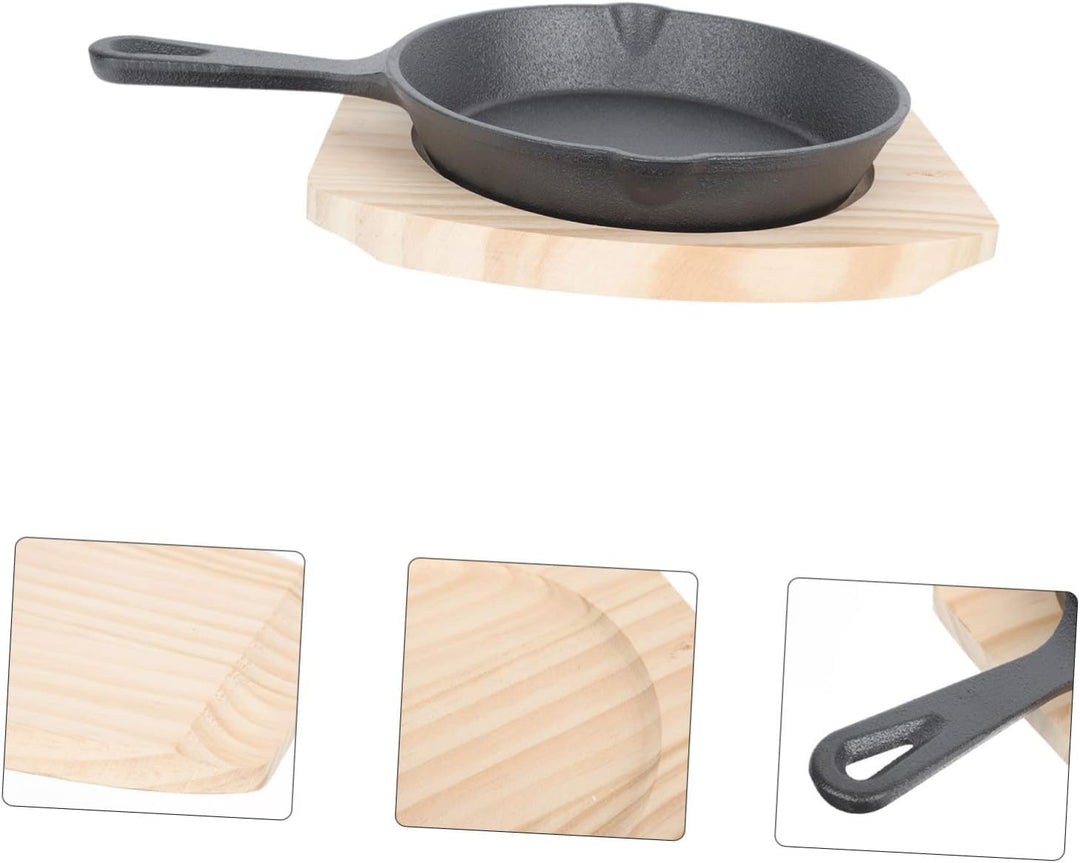 YARNOW 1 Satz Gusseiserne Pfanne Omelettpfanne Bratpfanne Antihaftbeschichtetes Backgeschirr Grillzu