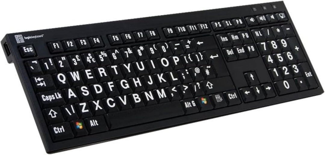 LogicKeyboard LKB-LPWB-BJPU-FR Tastatur, XL-Print Nero on (PC) Schwarz/Weiss