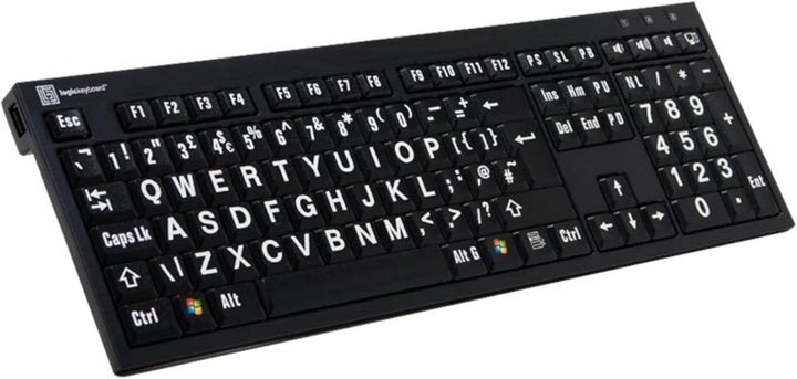 LogicKeyboard LKB-LPWB-BJPU-FR Tastatur, XL-Print Nero on (PC) Schwarz/Weiss