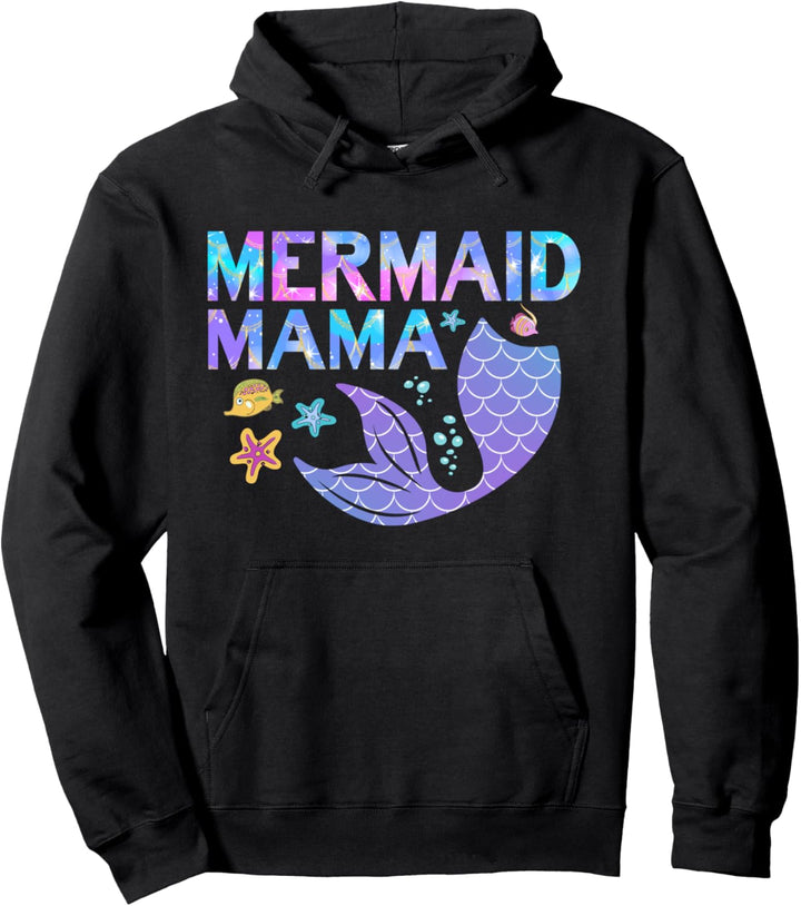 Mermaid Birthday Mermaid Mum Meerjungfrau Kostüm Damen Mama Pullover Hoodie