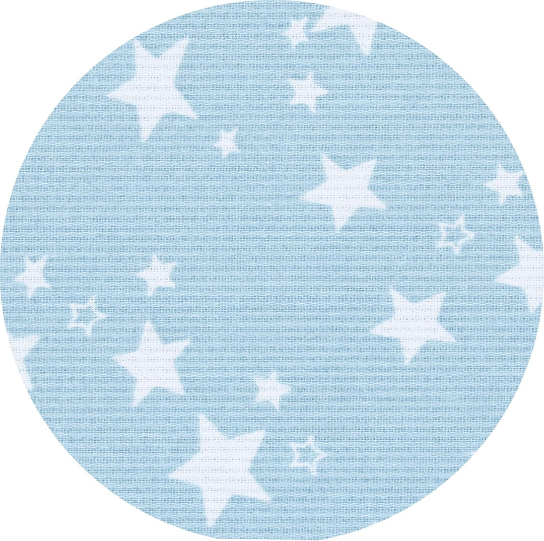 babybay Himmel Piqué mit Band passend für alle Modelle bis 96 cm Länge, azurblau Sterne weiss, Azurb