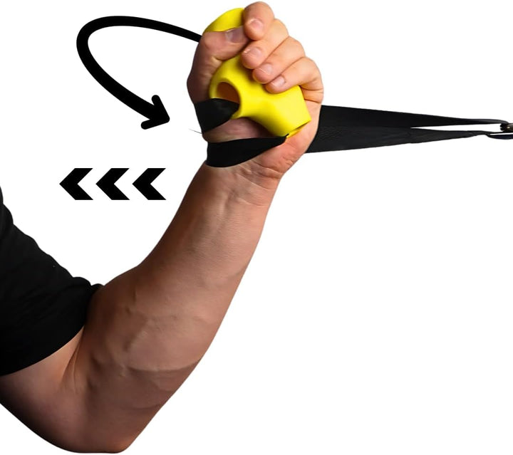 Armwrestling Trainingsgurt T-Handle + Referee Strap | vielseitiger Hand- und Unterarmtrainer für Arm