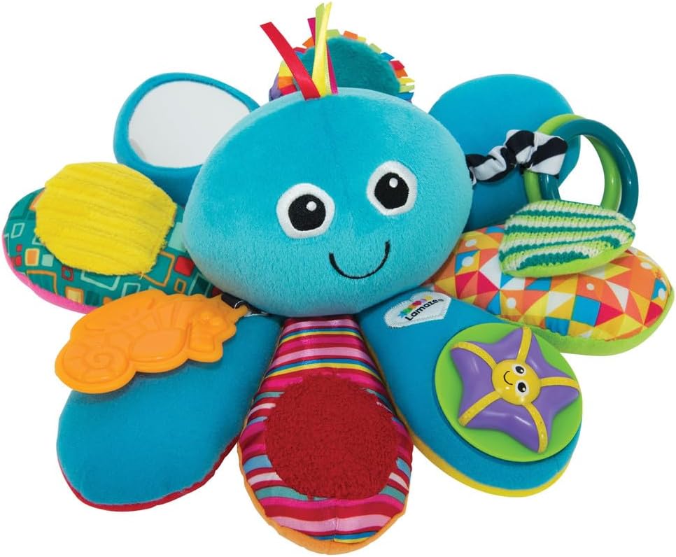 LAMAZE Pupsqueak, Clip on Pram and Pushchair Newborn Baby Toy, Sensory Toy for Babies Boys and Girls