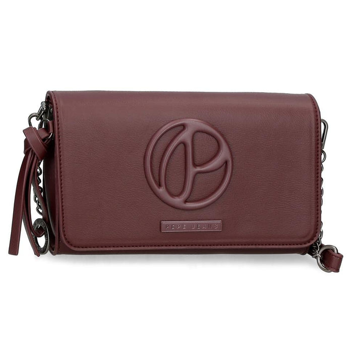 Pepe Jeans Mara Freizeitrucksack Schwarz Umhängetasche mit Überschlag Bordeaux, Umhängetasche mit Üb