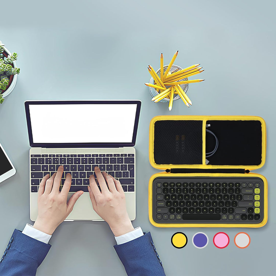 Lebakort Hart Schutz Hülle Etui Tasche für Logitech POP ICON Keys Tastatur | Hartschale, Weiches Inn