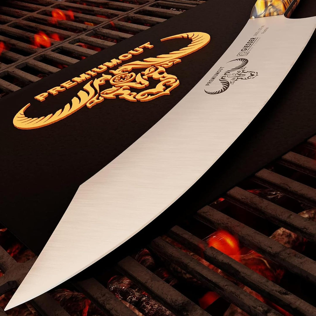 Giesser seit 1776 - Made in Germany - Kochmesser 30 cm Spicy Orange, PremiumCut Barbecue No 1, Küche