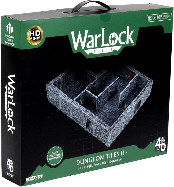 Wiz Kids LLC Warlock Tiles: Dungeon Tiles II - Full Height Stone Walls Expansion, Grey Klassisch, Kl