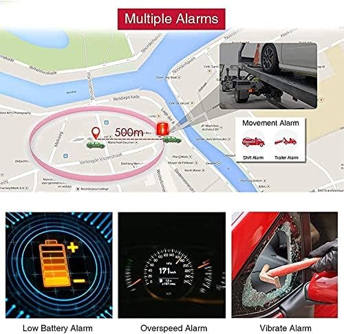 TKMARS 4G Tracker Auto GPS Tracker Auto Echtzeit-Ortung, 90 Tage Standby-Zeit, Stark Magnetisch Wass