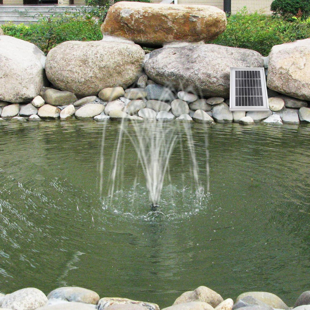 Solar Teichpumpe Garten Brunnen Oasis 250-1 Solarbrunnen Springbrunnen Wasserspiel mit Stabilem Alu-
