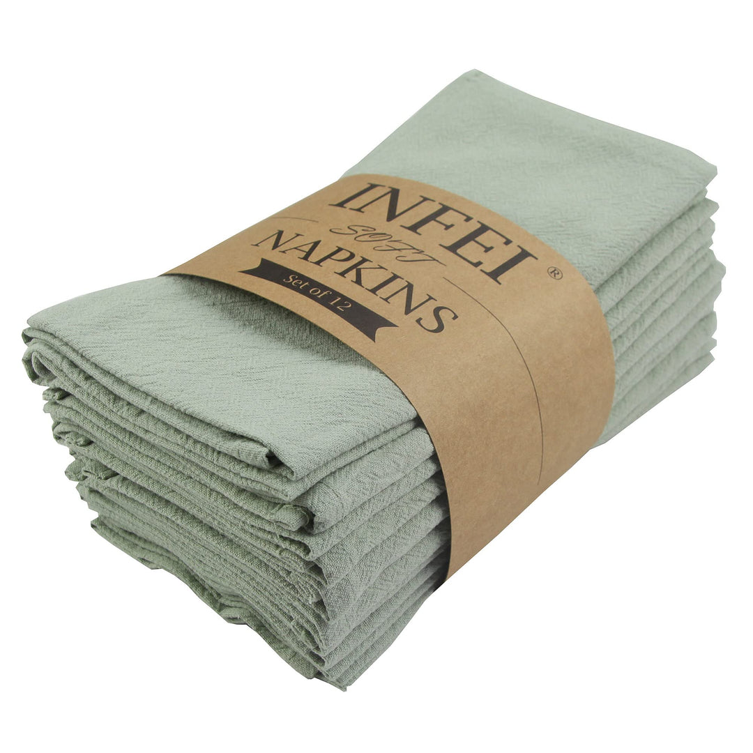 Einfarbige Cloth Servietten aus Geschirrtuch, 12er-Set (16,9 x 16,9 Zoll), Wiederverwendbare Küchent