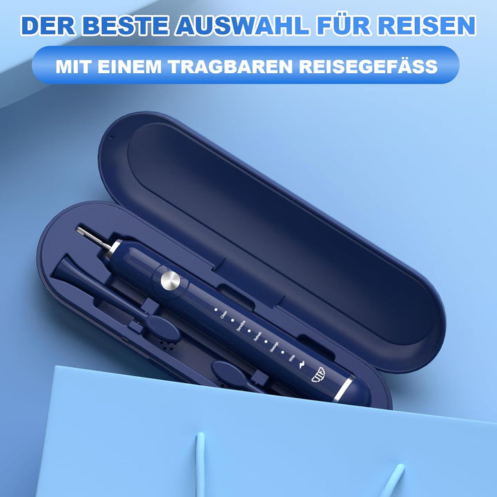 JTF Elektrische Zahnbürste, Schallzahnbürste mit 6 Bürstenköpfen 40000 VPM 5 Modi, Zahnbürste Elektr