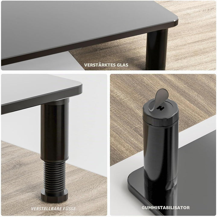 Hemudu Computer-Monitor Ständer mit Höhe Verstellbar Multi Media Desktop-Ständer für Computer, Lapto