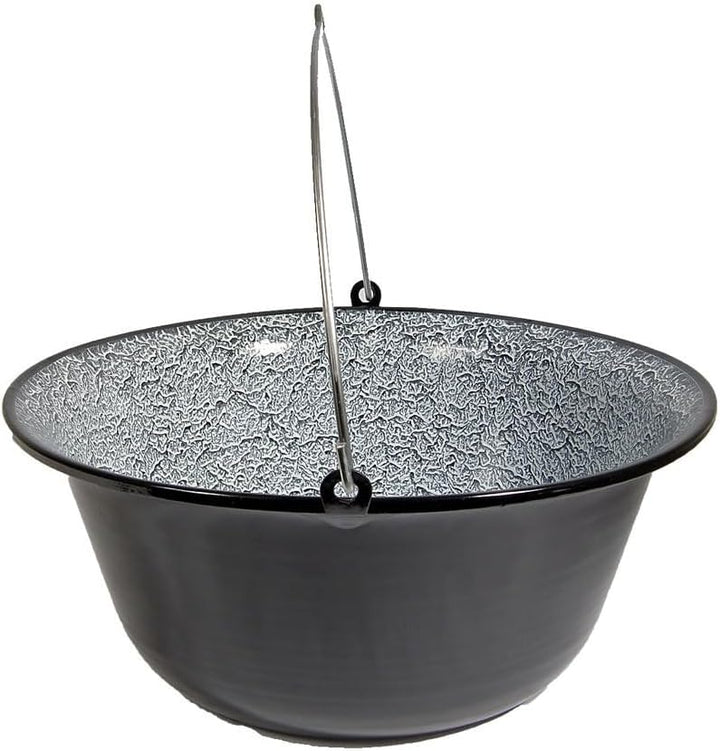 Ungarischer Gulaschkessel Suppentopf Emaille Hordentopf Feuertopf 14 Liter für 12-15 Personen