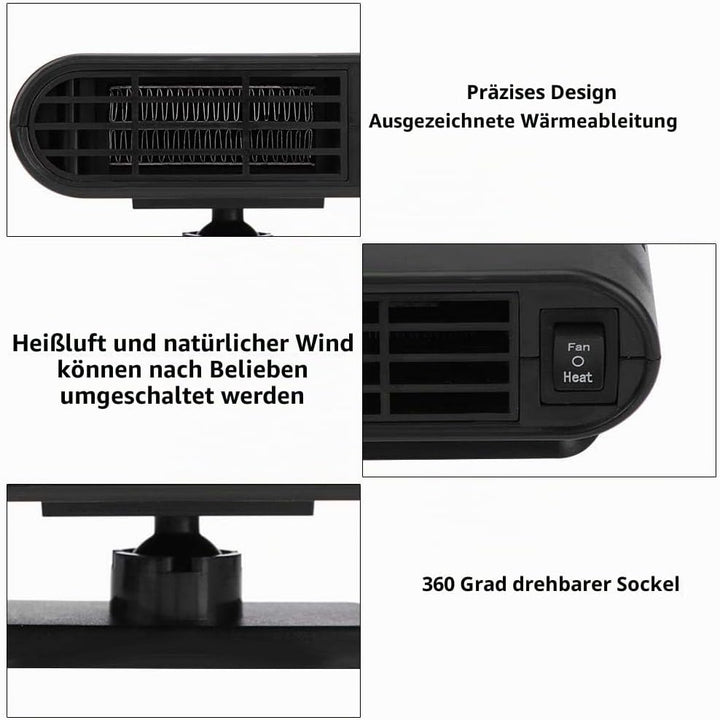 Auto Heizungslüfter, Auto Heizlüfter Heizgerät Heizung Entfroster 12V Tragbare Elektrische Scheibenh