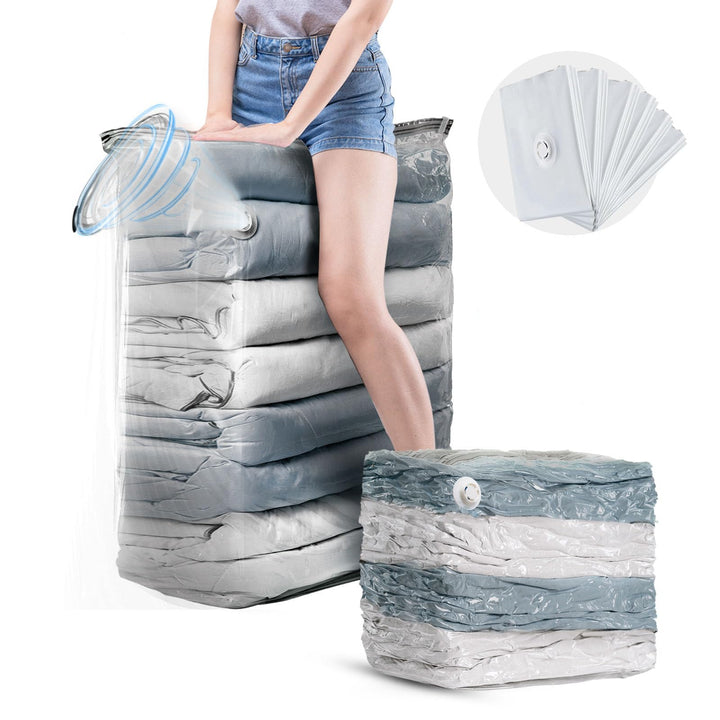 TAILI Vakuumbeutel für Kleidung Gross Würfel, 6 Jumbo Vakuumbeutel für Bettdecken Vacuum Bags for Cl