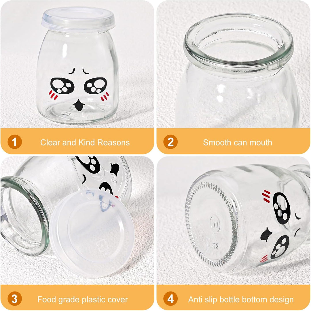 MumdoYAL Joghurtgläser mit deckel - Glasbehälter für Pudding und Joghurt, 12-teilig (150ml*12)