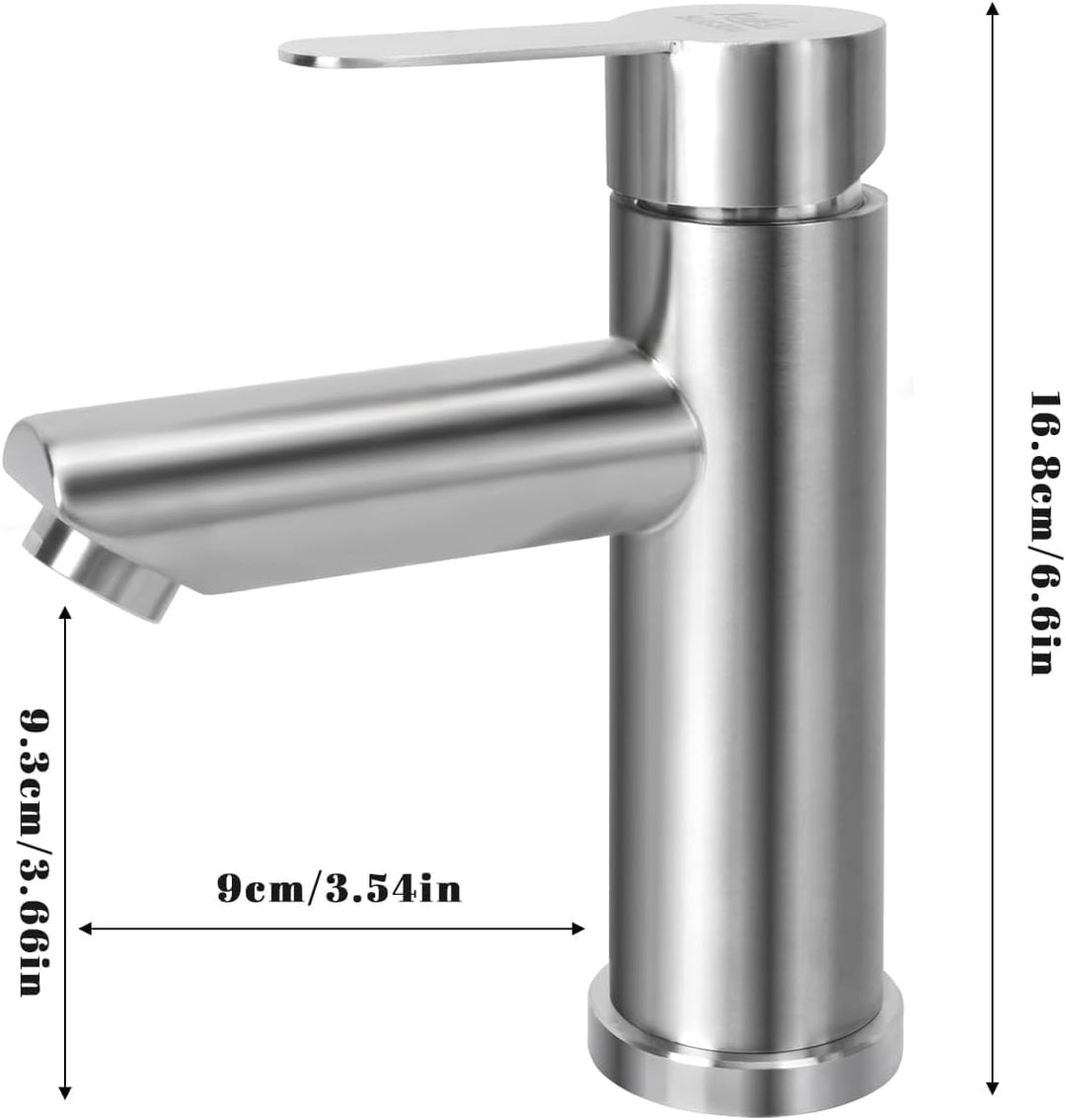Wasserhahn Bad Silber Waschtischarmatur Hoch Badarmatur Waschbecken Armaturen Edelstahl 304 Waschbec