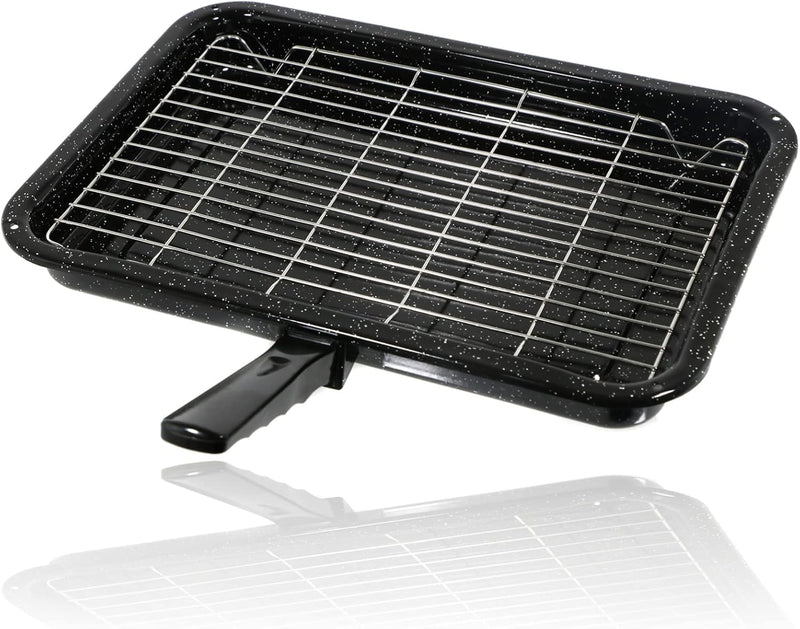 SPARES2GO Universal-Ofen-Herd-Grill-Pfanne mit verstellbarem und ausziehbarem Regal, Backblech, Brät