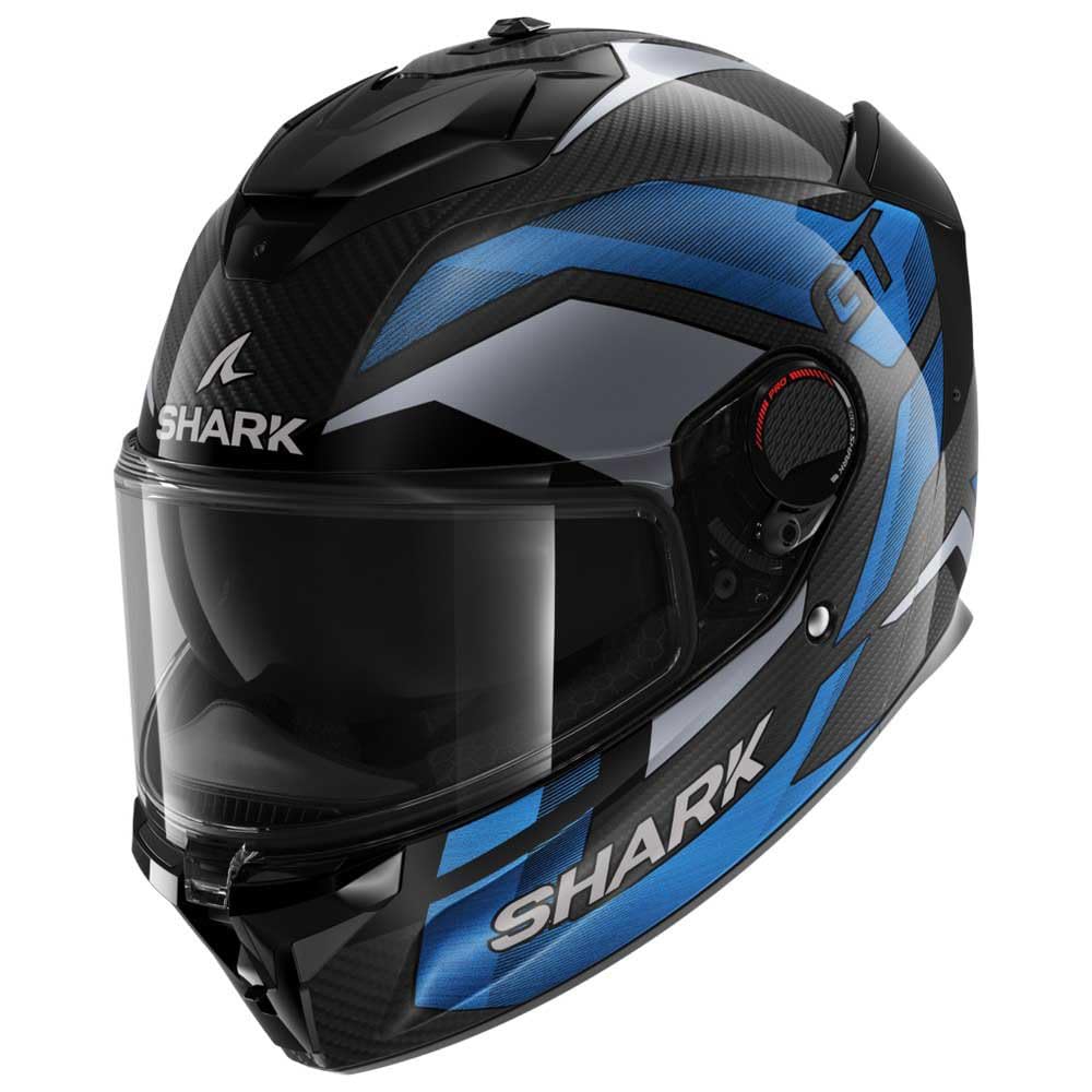 Shark Spartan GT Pro Ritmo Carbon Carbon Blue Chrom DBU Full Face Helmet, M