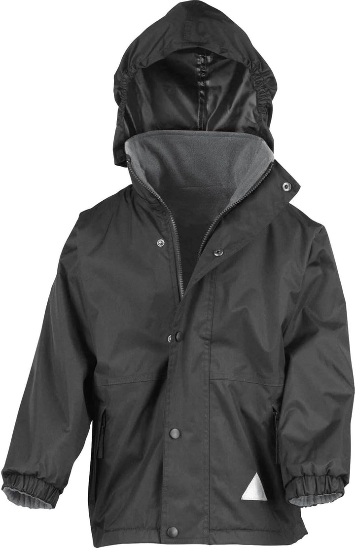 Result R160j Reversible StormDri 4000 Fleecejacke, Unisex, R160J 2X-Large/Size 13/14 Schwarz, 2X-Lar