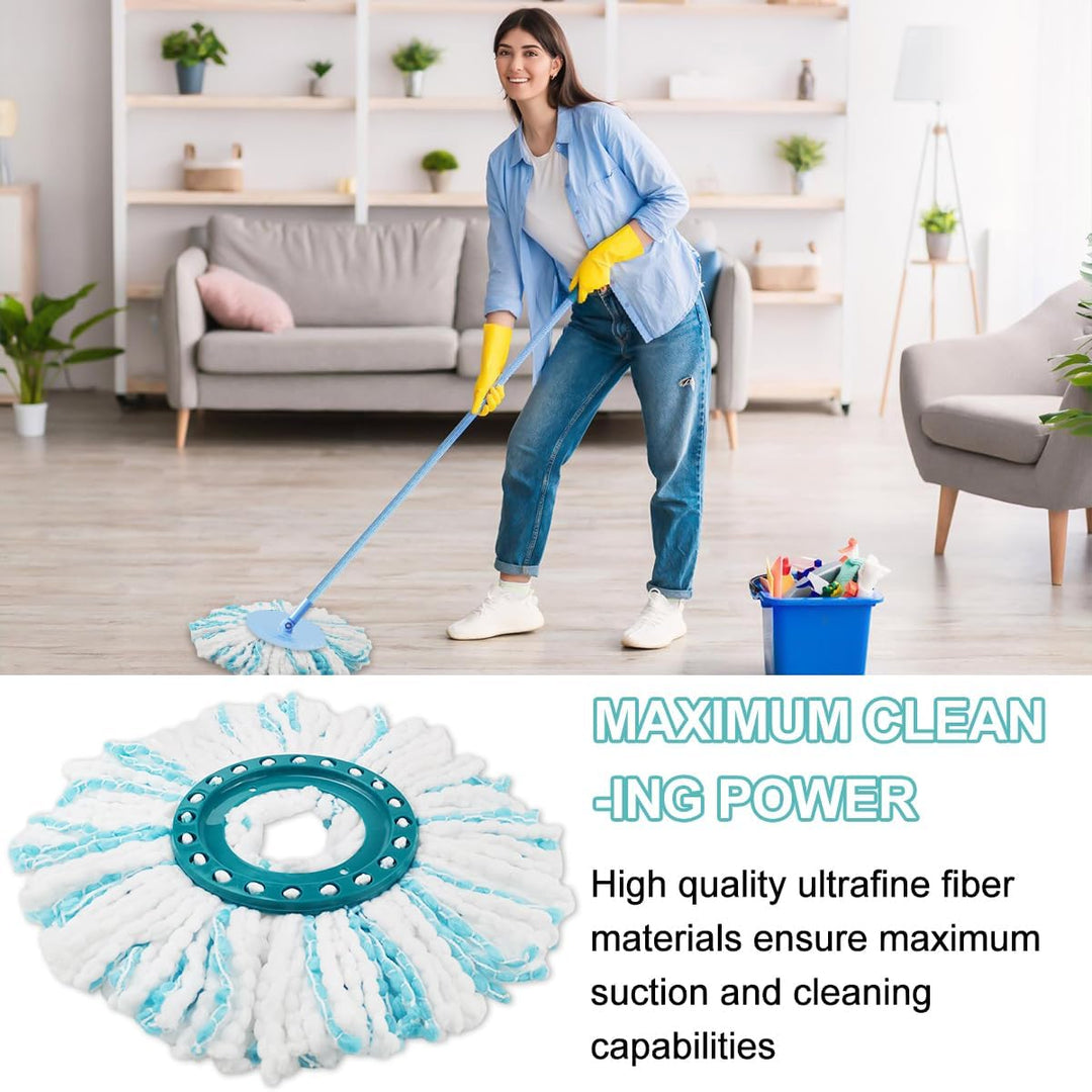 4 Stück Ersatzkopf für Leifheit Clean Twist Disc Mop Micro Set,2-Faser-System für Leifheit Clean Twi