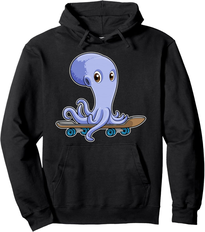 Krake Skater Skateboard Sport Pullover Hoodie