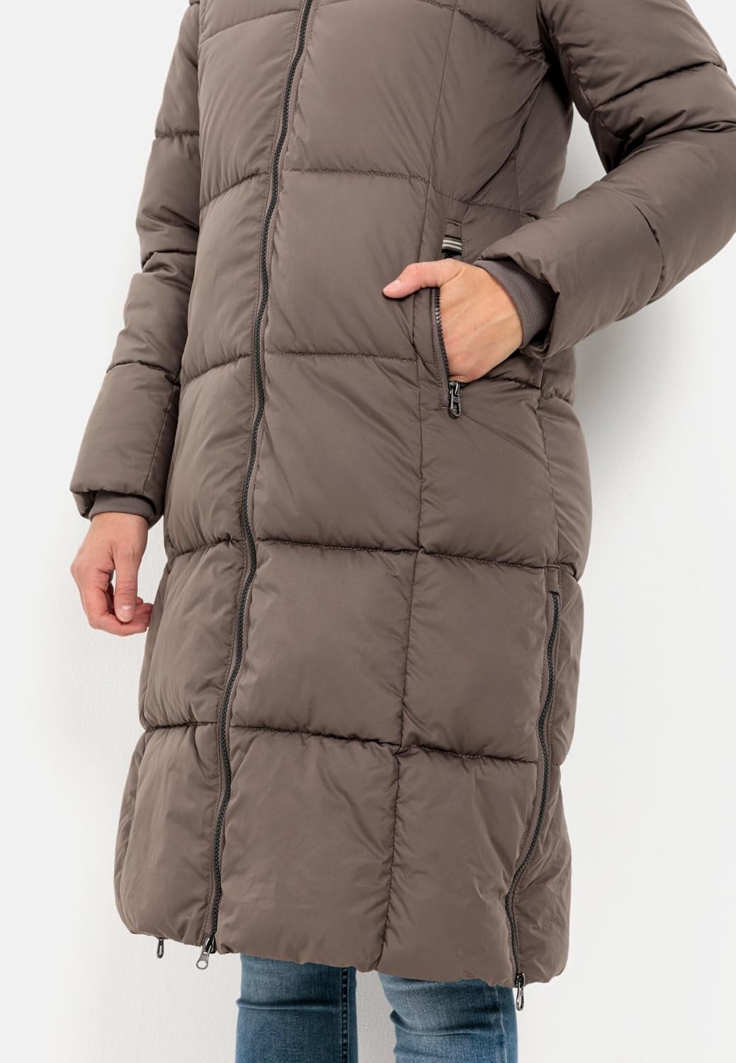 camel active Damen Steppmantel mit Kapuze 44 Braun, 44 Braun