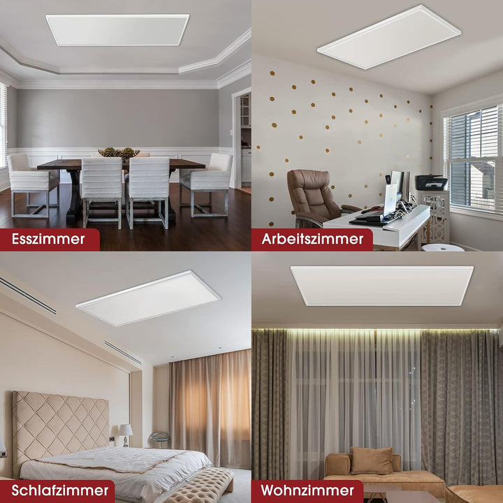 EVOKOR Infrarotheizung Deckenmontage 860W, Infrarotheizung Heizplatte Heizkörper Heizpaneel, Infraro