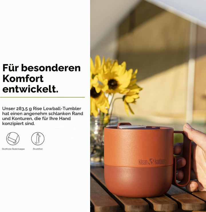 Klean Kanteen Rise Lowball Tumbler Flip Lid Isolierbecher 296ml in der Farbe autumn glaze, 1010168