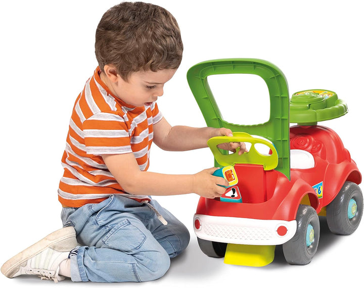 Baby Clementoni 3 in 1 Rutschfahrzeug - Rutschauto für Kleinkinder ab 1 Jahr - Fahrbares Spielzeugau