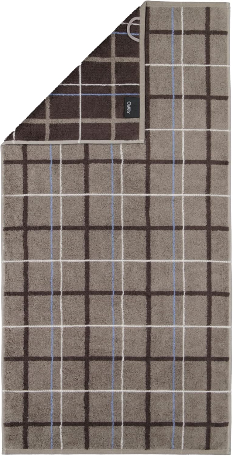 Cawö Handtücher Avenue Karo 339 Graphit - 73 Saunatuch 70x180 cm, Saunatuch 70x180 cm