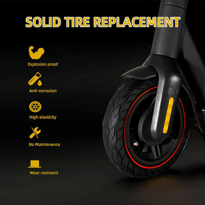 10x2.50 solid scooter reifen 10 zoll vollgummireifen 60/70-6,5 für Ninebot Max g30d 2 solid reifen e