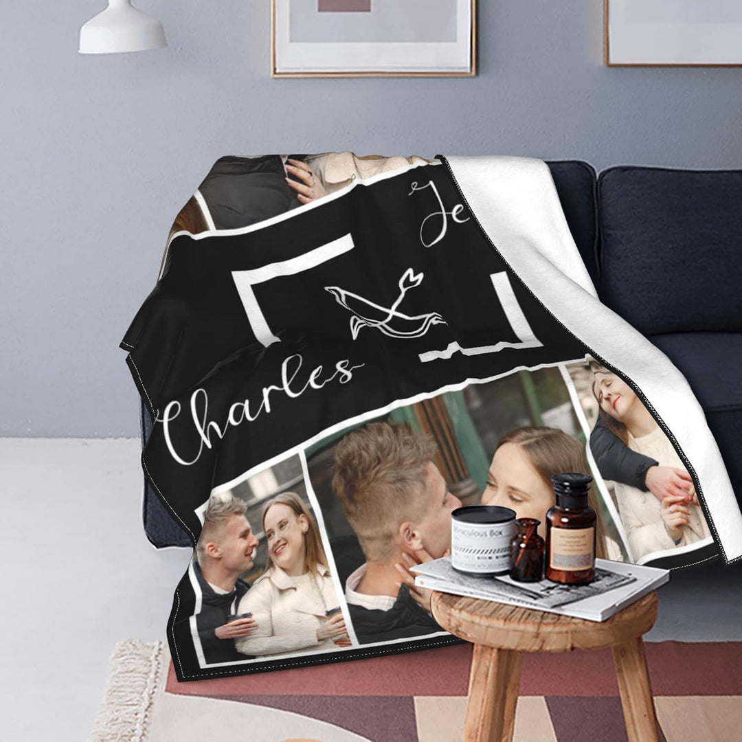 Easycosy personalisierte Decken für Paare Geschenke Benutzerdefinierte Bild, Foto Decke für Freundin
