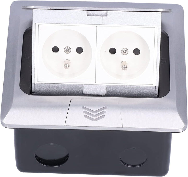 Up Bodendose Aluminiumlegierung Boden Desktop-Steckdose Wasserdichte Steckdose 2-Wege IP40 250V/16A