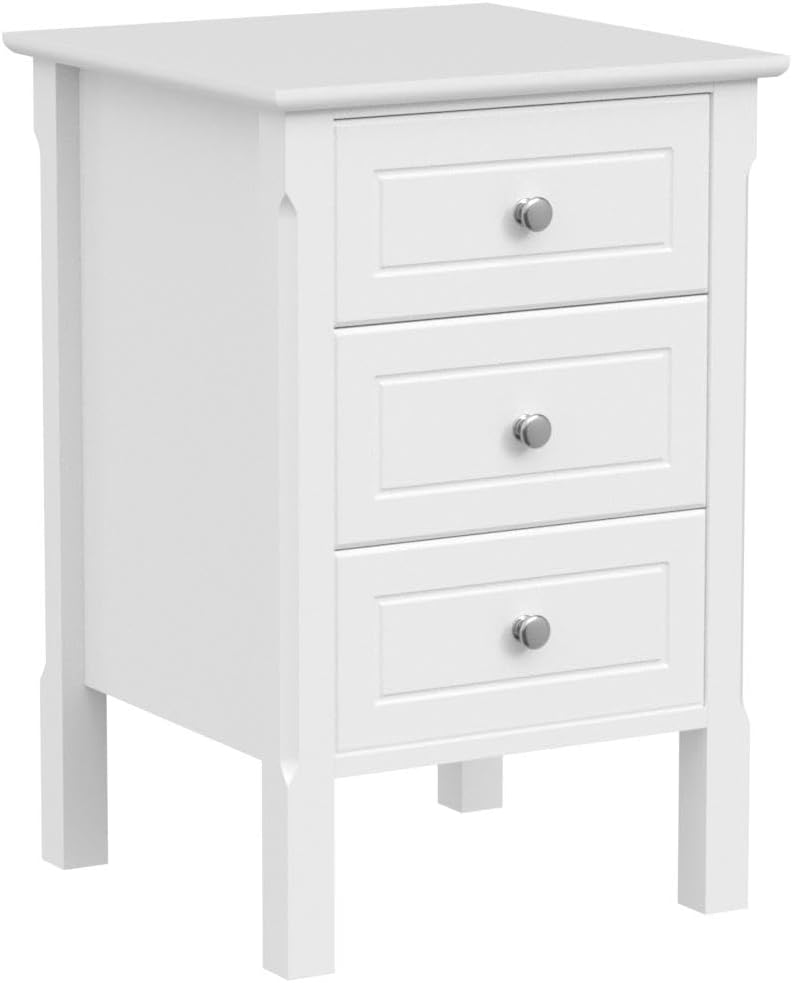 Yaheetech 2 STK. Nachtschrank Nachtkommode Boxspringbett Nachttisch Konsole Schrank, mit Schubladen,
