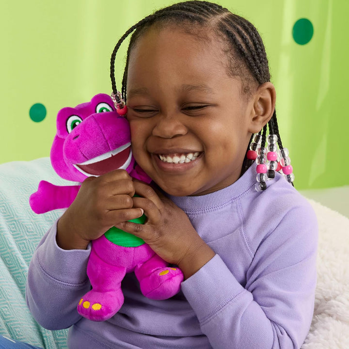 Fisher-Price Barneys Welt Spielzeug für Kleinkinder ca. 16,5 cm grosse Barney Plüsch-Dinosaurier-Fig