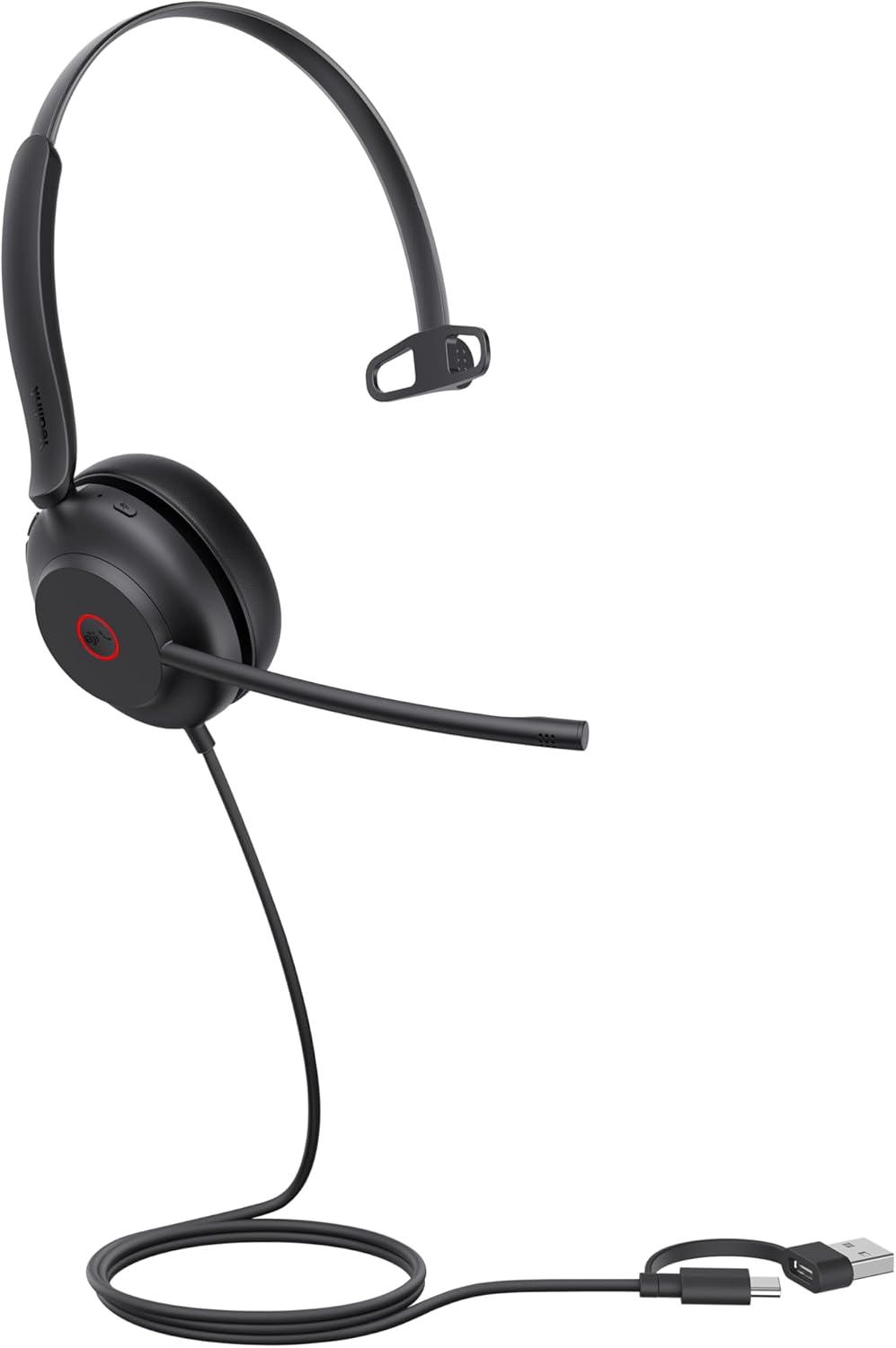 Yealink UH35 USB Headset mit Mikrofon, Mono Headset mit Geräuschunterdrückung, Computer Headset für