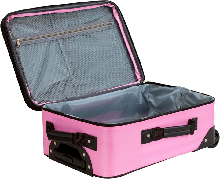 Rockland Fashion Softside Gepäck-Set, aufrecht stehend, Rose, Einheitsgrösse, Fashion Softside Gepäc